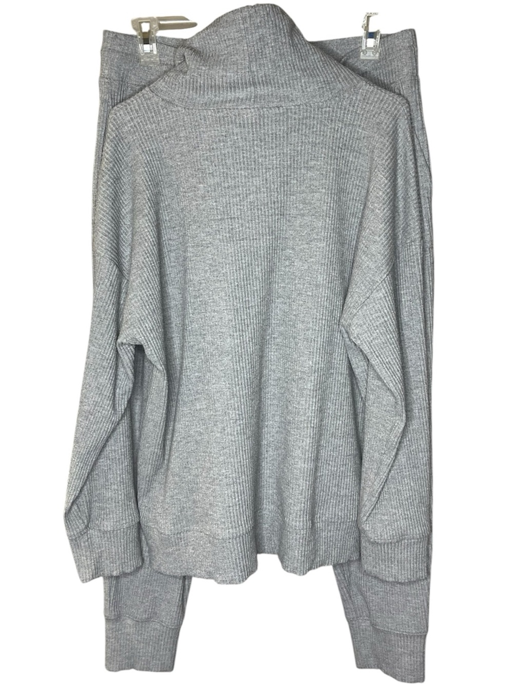 Haven Well Within Cozy Gray Knit Hoodie and Sweatpants Set Sz XL - Picture 3 of 9
